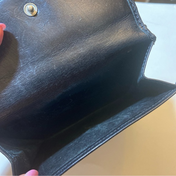 Coach Vintage  BLACK Leather Wallet w/Coin Unit Snap Closure - Picture 6 of 9